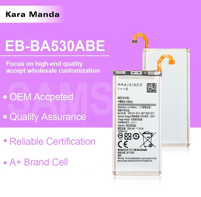 Kara Manda Factory Wholesale Cheap Price EB-BA530ABE Mobile Phone Battery for Samsung A8 2018 Samsung Galaxy A530 Battery