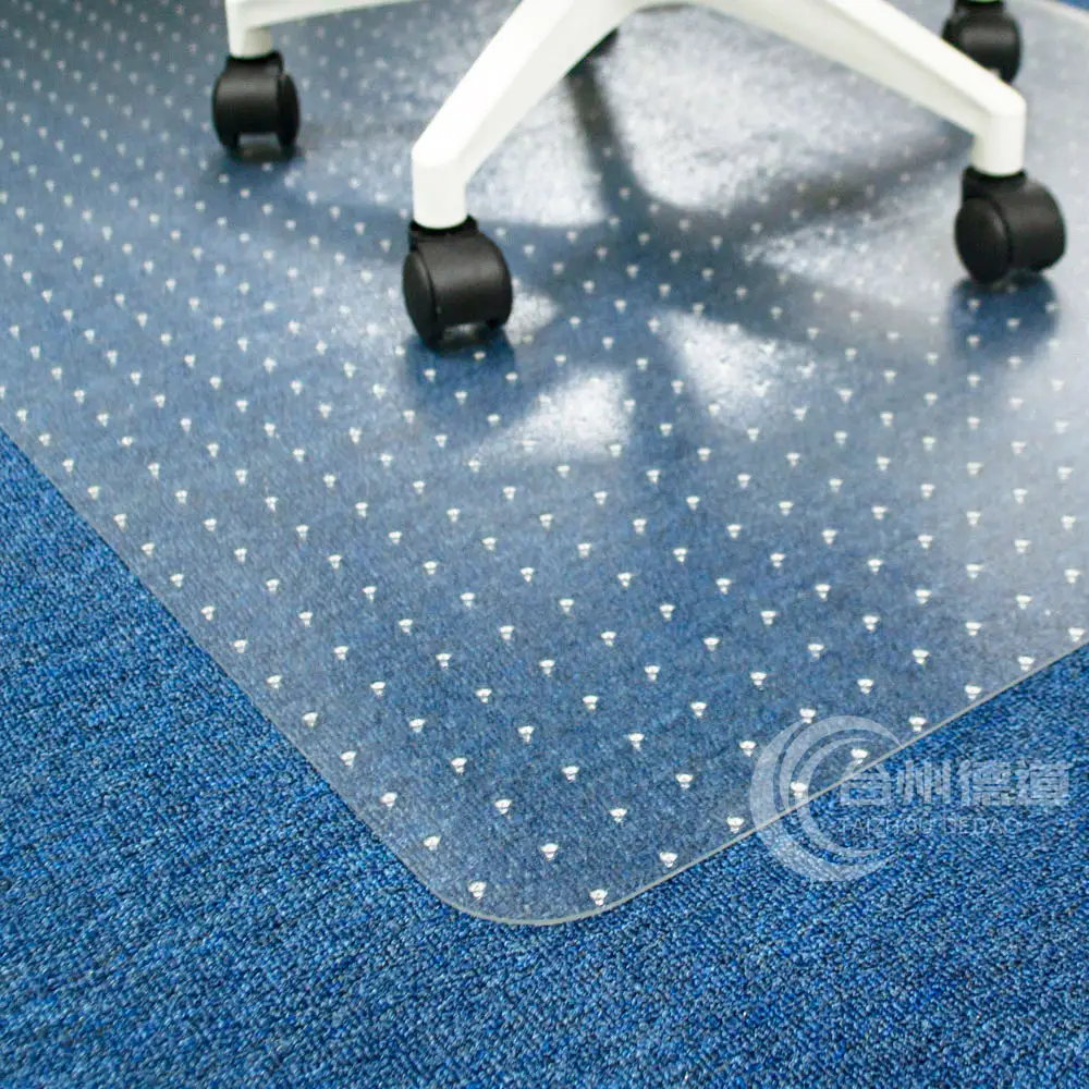 Tikar Kursi Kantor PVC untuk Lantai Karpet dengan Bibir