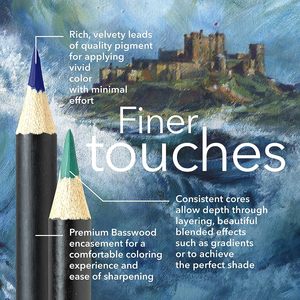 <span class=keywords><strong>Castle</strong></span> <span class=keywords><strong>Art</strong></span> <span class=keywords><strong>Supplies</strong></span> 24 crayons de couleur dans une boîte en étain robuste et portable avec un cœur souple, des pigments riches et des couleurs vibrantes - Product Image 5