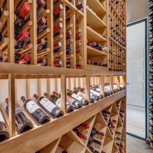 פינת מסתור מעוצבת במיוחד שיש עץ הליכה ליין תצוגת ארון יין אדום מחסן יין אדום מרתף יין - Product Image 4