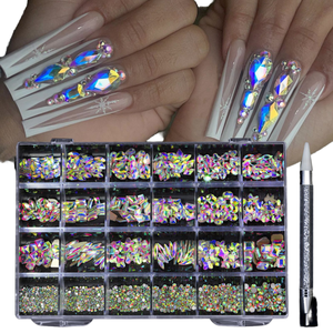 Juego <span class=keywords><strong>de</strong></span> Herramientas <span class=keywords><strong>de</strong></span> Arte <span class=keywords><strong>de</strong></span> <span class=keywords><strong>Uñas</strong></span> 3D <span class=keywords><strong>de</strong></span> Alta Calidad, Caja <span class=keywords><strong>de</strong></span> Lujo <span class=keywords><strong>con</strong></span> <span class=keywords><strong>Piedras</strong></span> <span class=keywords><strong>de</strong></span> Cristal y Diamantes <span class=keywords><strong>de</strong></span> Imitación, Diseños Brillantes, Material Metálico para Decoración <span class=keywords><strong>de</strong></span> <span class=keywords><strong>Uñas</strong></span> - Product Image 1