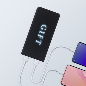 Banco del poder del tamaño de la tarjeta de los regalos <span class=keywords><strong>Bancos</strong></span> ligeros del poder del logotipo del puerto dual 5V 8000mAh <span class=keywords><strong>para</strong></span> el - Product Image 1