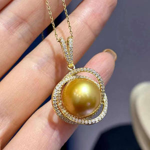 S925 Silver Pendant with 11-13mm Round Bead DIY Pearl Accessories Empty Holder Concealer <b>Jade</b> Necklace <b>Jewelry</b> Case 30683 - Product Image 2