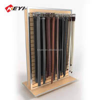 Vente en gros de présentoir de roue de support de ceinture en cuir au détail personnalisé présentoir en métal présentoir de ceinture de plancher en fil de fer