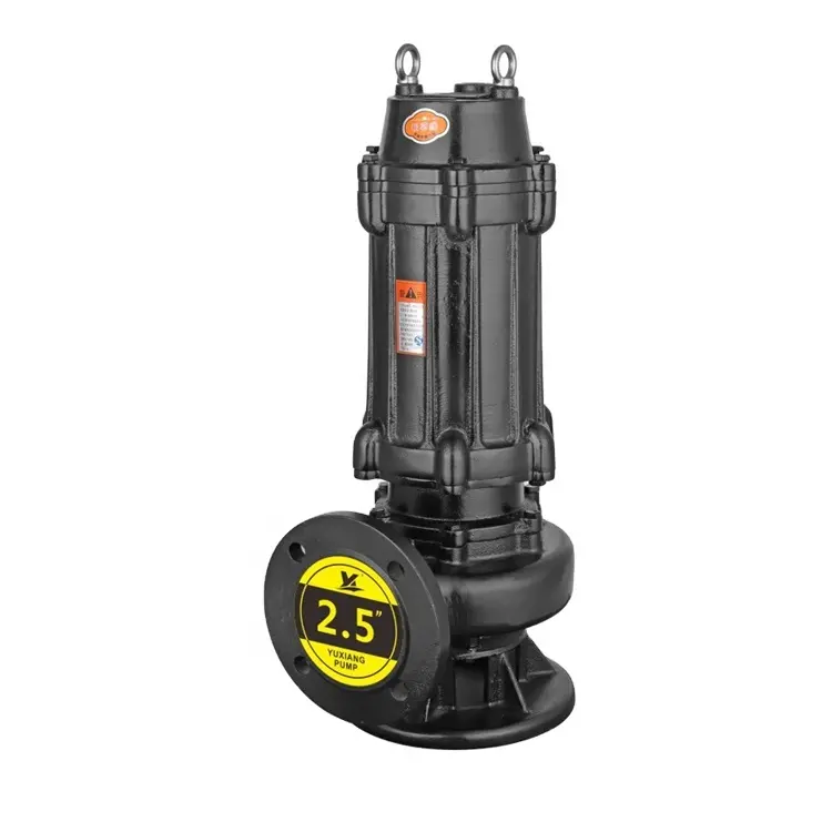 YUXIANG WQ Series Cast Iron High Pressure Pumps 3 Phase Submersible Sewage Water Well Pump