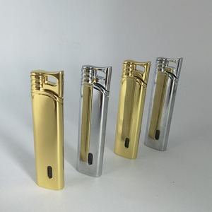 Dongyi Cute New Design Smoke Camping Kitchen Candle Lighter Blue Flame Briquet Torch Jet Flame Arc Metal Shell Briquet - Product Image 1