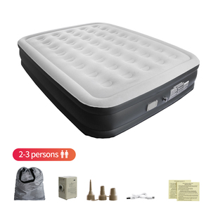 Design moderno doppia dimensione gonfiabile floccato materasso ad aria in PVC letti ad aria per esterni pieghevole mobili per la casa Auto gonfiare - Product Image 2