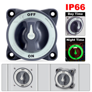 สวิตช์โรตารี่บลูโอเชียน 32V DC IP66 ปุ่มเรืองแสงสำหรับแบตเตอรี่รถยนต์ เรือยอชท์ RV - Product Image 1