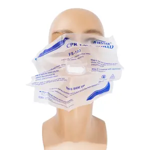 Grosir Quicksaver mulut ke mulut perangkat resusitasi latihan pertolongan pertama masker CPR pelindung wajah dengan katup satu arah