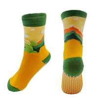 Chaussettes personnalisées OEM avec logo, broderie jacquard tendance, en coton, nylon et polyester, pour le printemps, avec logo sous le pied – Vente chaude