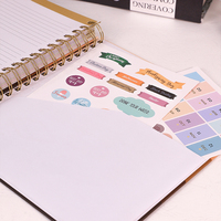 Journal d'impression coloré planificateur à spirale cahier hebdomadaire avec onglets séparateurs