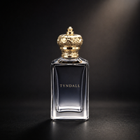 Flacon de parfum en verre personnalisé avec emballage en boîte 100 ml pour marque privée OEM avec bouchon en verre et logo