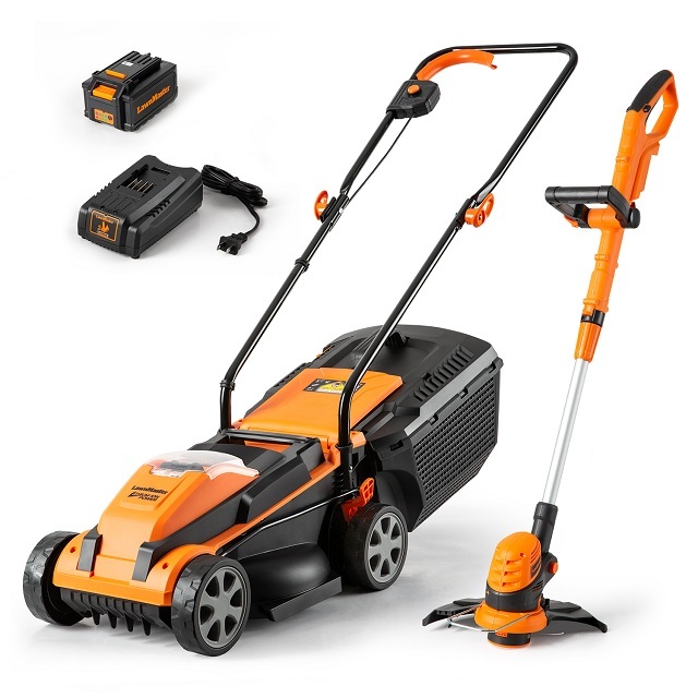 LawnMaster Lawn Mower / String Trimmer Combo Kit 24V MAX,4.0Ah Battery & Charger Included 20VMWGT