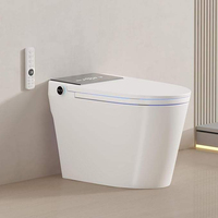 WC intelligent avec eau chaude instantanée, plusieurs modes de lavage, siège chauffant, lumière ambiante, télécommande, fermeture douce, toilette intelligente