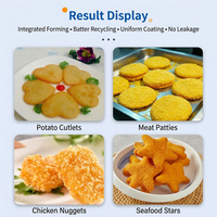 Machine automatique de formage de galettes de hamburger, presse à viande en acier inoxydable avec moule interchangeable pour nuggets et filets de poisson