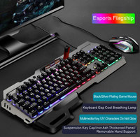 Özel X7 Usb Sem Fio Rgb De Laptop Teclado Para Tablet Y oyun kiti kablosuz oyun ergonomik klavye ve fare Combos Set