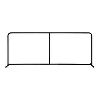 Barrière de tennis de table avec graphismes double face, tube galvanisé de 25 mm et connexion par clip à ressort