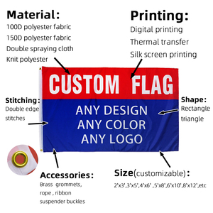 Biểu tượng tùy chỉnh in Polyester cờ không thấm nước cho các sự kiện và câu lạc bộ-giá thấp nhà máy đặt hàng trực tiếp - Product Image 2