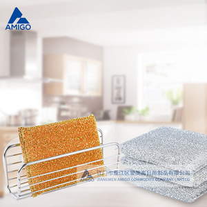 DeepTouch Scouring Pads 3-Pack Thickened Gold Silver High Density Dishwashing Cleaning Pads Rectangle Shape For Pots And Pans - Product Image 2