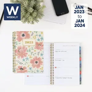 High Quality Custom 2024 2025 Notebook Printing Office School Supplies Monthly Weekly Planner Agenda Book Daily Journal