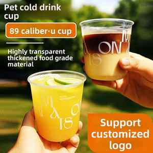 Gobelet à café ou à thé en plastique PET transparent de haute qualité, imprimé sur mesure, calibre 89, jetable, pour impression personnalisée à partir de 1000 pièces - Product Image 4