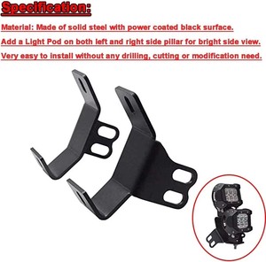 2024 Новый изогнутый светодиодный фонарь, зажим для ATV/UTV, светодиодный кубический блок, верхний кронштейн для крепления, совместимый с <span class=keywords><strong>Polaris</strong></span> RZR XP - Product Image 2