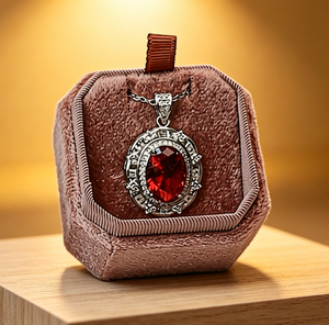 Octagon Velvet <b>Necklace</b> Jewelry <b>Box</b> Ribbon Decor Pendant Storage <b>Box</b> Luxury <b>Gift</b> Packaging <b>Box</b> for Chain Pendant - Product Image 6