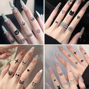 Bulk Wholesale Vivid Slogan Patterns Printed Waterproof Vinyl Tattoo Stickers Gloss Lamination Face Body - Product Image 4