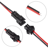 ZYSY 10 paires de connecteurs de câble JST SM 2 broches mâle-femelle de 15 cm, câble terminal 20AWG pour éclairage LED