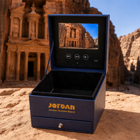 Boîte d'emballage vidéo personnalisée de luxe avec écran LCD intégré, brochure vidéo rechargeable, boîte cadeau pour mariage, publicité d'entreprise