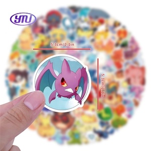 50/60 pièces Pokemoned usine ventes directes ordinateur portable <span class=keywords><strong>Manga</strong></span> Anime autocollants étanche PVC impression poche monstres miroir autocollants - Product Image 4