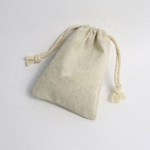Custom Printed Cotton Linen <b>Pouch</b> Candle Tea Coffee <b>Drawstring</b> Linen Bags - Product Image 3