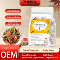Thé aux chrysanthèmes, baies de goji et graines de cassia, directement de l'usine, sachets de thé triangulaires aux herbes mélangées 5g*50 unités, 250g/sachet, vente en gros