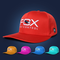 Casquette Snapback à 6 panneaux à profil bas en polyester perforé imperméable avec logo brodé personnalisé, idéale pour le golf