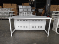 Bureau d'ordinateur pour étudiants avec tiroirs et étagère, table d'étude ergonomique en métal pour enfants, adolescents, bureau à domicile, école, salle de classe
