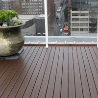 Kit complet de terrasse moderne en composite bois-plastique (WPC) pour extérieur, décoratif, avec gaufrage 3D, imperméable et lisse