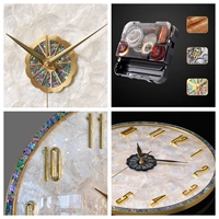 Grande Horloge Murale Numérique en Métal de Luxe pour Décoration Intérieure, Style Ancien Moderne Personnalisé avec Grand Affichage pour Salon