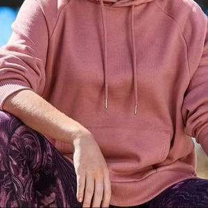 Sweat à capuche oversize pour femme en fibre de bambou 100% tissée, teint en pièce, pour l'hiver, les activités décontractées et les activités de plein air, avec logo imprimé en relief - Product Image 1