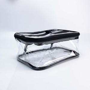 Custom Logo Transparent PVC Cosmetic <b>Bag</b>, Large Capacity Waterproof Toiletry <b>Bag</b>, Travel Storage Pouch - Product Image 1