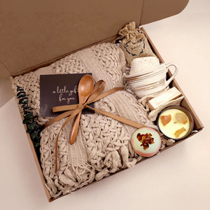 Caja de Regalo Acogedora para el Cuidado Personal con Manta, <span class=keywords><strong>Taza</strong></span> y Vela Aromática, Logotipo Personalizado para el Día del Padre - Product Image 2