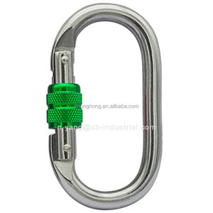 Mousqueton robuste à verrouillage automatique 25KN, mousqueton d'escalade à verrouillage par torsion, mousqueton de sécurité en aluminium en forme de O pour l'extérieur - Product Image 1