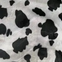 Kostenlose Probe Fabrik Polyester Plüsch Leopard Zebra Kuhhaut Animal Print Stoff