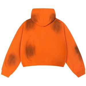 เสื้อฮู้ดซิปผู้ชายคุณภาพสูง ลุค Dirty Wash แบบทำเก่า ทรงโอเวอร์ไซส์ ผ้าเฟรนช์เทอร์รี่ สไตล์สตรีทแวร์ รับผลิตแบบ ODM OEM ขายส่ง - Product Image 4