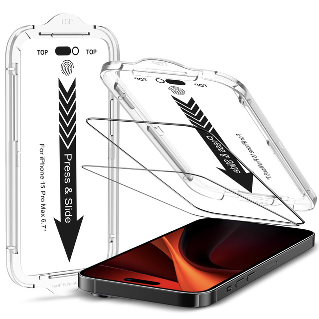Screen Protector for iPhone 18/17/16/13 Pro with Smart Installation Tray | Dust & Bubble-Free | 9H Tempered Glass | Easy Install