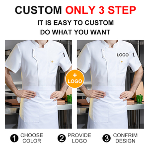 Giacca <span class=keywords><strong>da</strong></span> <span class=keywords><strong>Lavoro</strong></span> Stile Chef <span class=keywords><strong>per</strong></span> <span class=keywords><strong>Ristorazione</strong></span> e Hotel, Uniforme <span class=keywords><strong>da</strong></span> Cuoco all'Ingrosso - Product Image 4