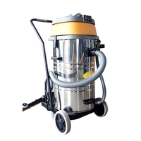 Aspirateur industriel électrique haute puissance 80L, sec/humide, réservoir en acier inoxydable, aspiration 250mbar, pour usage automobile et commercial