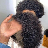 Perruque ELI Pixie, cheveux vierges brésiliens naturels, imitation de cheveux humains, perruque en dentelle pour femmes européennes et américaines