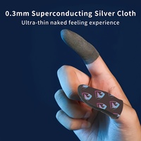 Manchons de doigt en tissu argenté, écran tactile soyeux, respirant et antidérapant, adapté aux jeux tels que Delta Action et PUBG