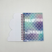 A6 Carnet à spirale en plastique licorne sirène extraterrestre personnalisé avec stratification brillante