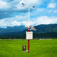 Automatic Meteorological Instrument Weather Station High Accuracy Temperature Humidity Wind Sensors Solar Power OEM IP65 Rated